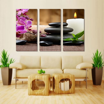 Zen Flower Modern 3 Rahmenlose Innenwandkunst Hauptdekoration Ölgemälde