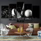 Modern Frameless Golf Sports Black And White Canvas Wall Art 5 Combination Painting Home Decoration Oil Painting