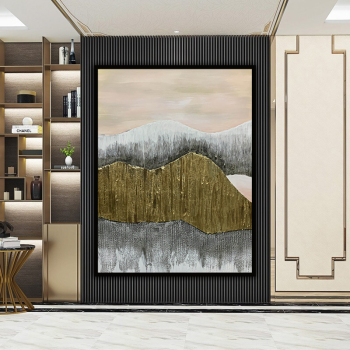 100% fait à la main Texture peinture à l'huile abstraite chaîne de montagnes Art mur photos pour salon maison bureau décoration