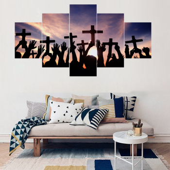 Newest selling hadow of the cross design canvas print painting custom printed canvas painting