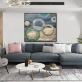 Most popular manufacturer factory metal circle art abstract oil painting, home modern handmade oil painting wall