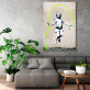 Wholesale custom home hotel decoration kids skipping rope printing canvas modern wall art painting