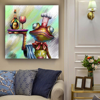 Fashion wholesale wall art custom design abstract frog cook photo picture prints painting original products
