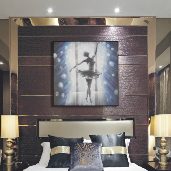 OEM quality chinese custom the ballet dancer portrait art painting, handpainted original canvas oil painting