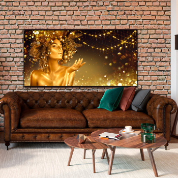 2021 factory direct sales women picture glitter home hotel decoration canvas oil painting character art painting