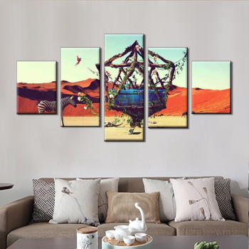 Pintura al óleo del arte del paisaje Impresión del paisaje Pinturas de la lona del desierto Cuadros de animales para salas de estar