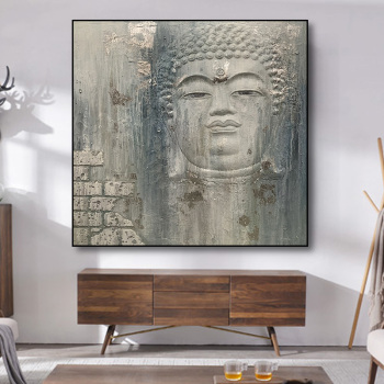 Custom designs heavy texture abstract buddha painting art painting kits, modern art canvas handmade oil painting