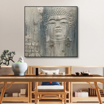 Custom designs heavy texture abstract buddha painting art painting kits, modern art canvas handmade oil painting