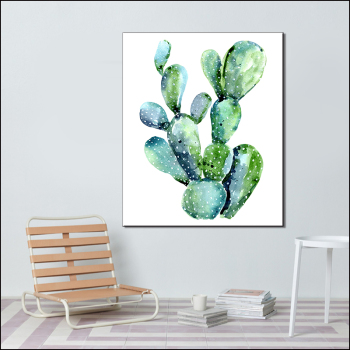 Wall Art Canvas Painting Cactus Plant Leaves Abstract Lines Nordic Posters And Prints Wall Pictures For Living Room Decor