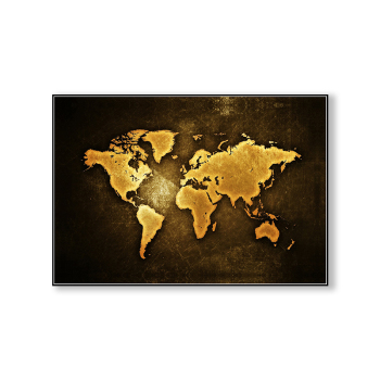 Custom order wholesale wall art geographical map bedroom wall decoration canvas printing painting