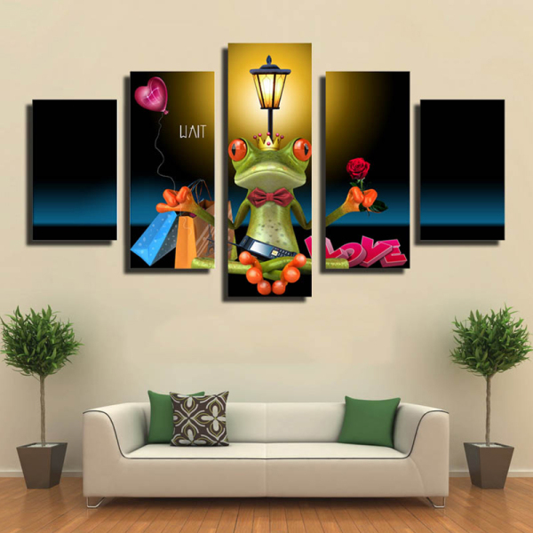 Modern 5 panels printed oil painting inkjet poster printing wall decor canvas art prints