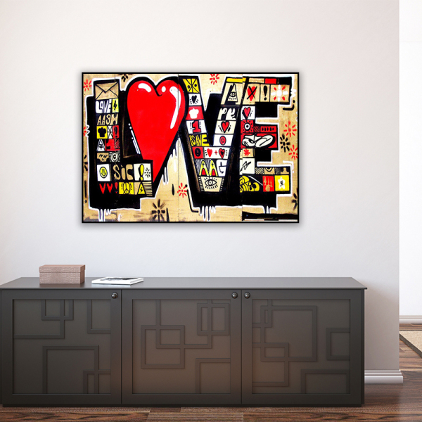 Modern art home Love letter decorative printing canvas painting art decor painting
