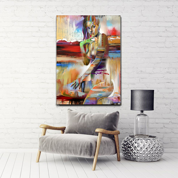 China Factory Wholesale Africa hot naked women portrait picture frameless printed canvas wall decorative paintings