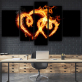 Fire Heart DIY Painting Printed Canvas Painting Wall Decorative Art Custom photo Canvas Painting