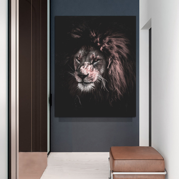 Canvas Posters Home Decor Art Mane Savannah Lion Paintings For Living Room Posters Prints Abstract Animal Photo Cuadros