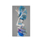 Abstract Beautiful Lady Wall Art Canvas Painting In Hat With Peacock Feathers Artwork Print Home Decor