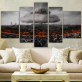 Modern five panel printing painting dark cloud landscape living room sofa canvas background painting