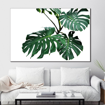 Nordic Art Tropical Plants Scandinavian Poster Green Leaves Decorative Picture Modern Wall Art Canvas Paintings Home Decoration