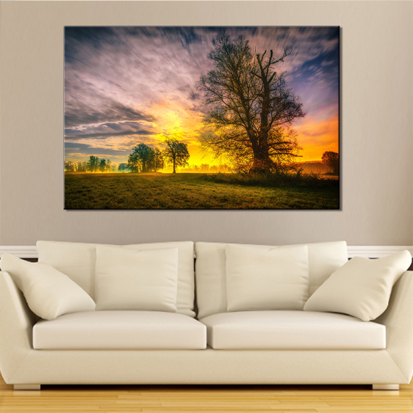 Modern Landscape Tree Forest Abstract Canvas Painting Poster Print Wall Art Picture For Living Room Home Decor No Frame