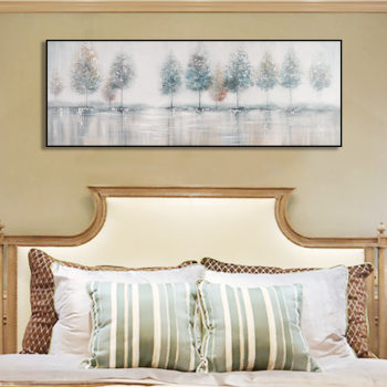New arrival long size handmade scenic oil painting, home hotel wall decoration oil painting handmade