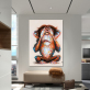 100% personnalisé moderne petit singe peinture toile mur art abstrait toile peintures à l'huile pour la décoration intérieure