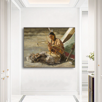 Wholesale quick shipping Indian portrait design picture painting, living room wall decor home art decoration painting supplies