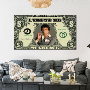 Luxury hotel living room wall decor 3D painting, USD dollar abstract portrait artwork printing canvas painting