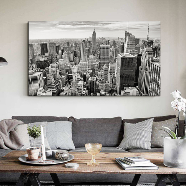 Home living room decoration USA construction building art picture wall art canvas wall painting