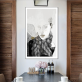 New Design Black Hair Sexy Women HD poster Canvas Oil Painting Modern Wall Art Painting For Living Room Decor