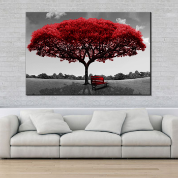 High Quality Painting Canvas Wall Art Modern Landscape Tree Canvas Print Picture For Hotel Decor Picture