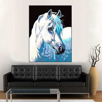 Pintura al óleo DIY cuadro sin marco en la pared pintura acrílica pintura al óleo abstracta pintura de regalo única por números caballos