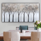 Custom handmade quality canvas oil painting abstract thick texture forest wall art decor painting from photo