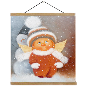 Pangoo Wholesale Custom Christmas Cute Snowman Stretched DIY Painting Paint by Number mit Rahmen