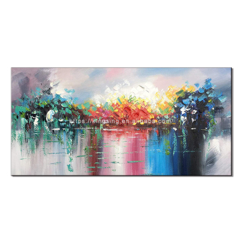 New product glacial volcanoes and lakes art paintings print handmade  canvas oil painting
