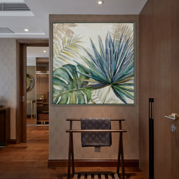 Scandinavian Style Tropical Plants Poster Green Leaves Decorative Picture Modern Wall Art Paintings for Living Room Home Decor
