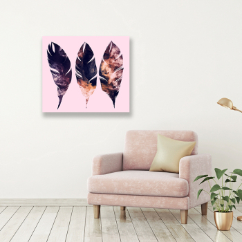 Customized wall art home decor Nordic style feather canvas print kits still life canvas prints painting