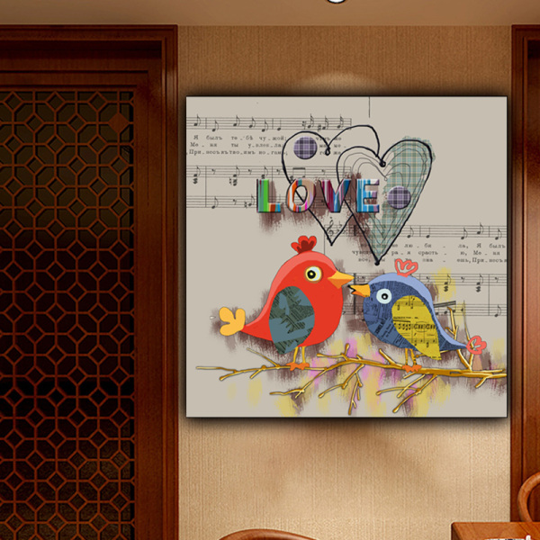 Canvas Animal Birds Wall Art Decorative Painting Prints Poster Craft Family Canvas Painting