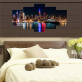 Modern 5 Frameless Canvas City Night Scene Picture Printing Art Home Decoration 5 Living Room Picture