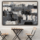 Modern Abstract Handmade Oil Painting Black And White abstract Canvas Painting Bedroom Hotel Decoracion Unframed