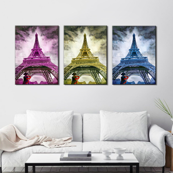 Pintura al óleo moderna Torre Eiffel Arte Decoración del hogar Sala de estar Pintura artística Sin marco