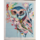 custom design Homfun Kids Canvas Wall Art Animal Canvas Painting Set Rainbow Owl DIY Paint by Numbers for Adults