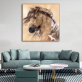 Top fashion running brown horse art home painting, size and logo customized decoration wall painting