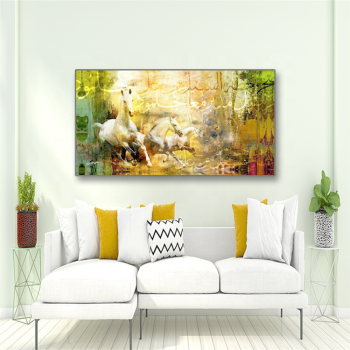 New Arrival Muslim Horse Canvas Painting, Animal Wall Art Modern Abstract Paintings For Home Decoration