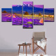 Moderne sans cadre toile neige montagne violet lavande beauté impression mur Art maison peinture à l'huile décoration 5 salon photos