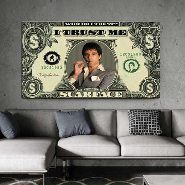 Luxury hotel living room wall decor 3D painting, USD dollar abstract portrait artwork printing canvas painting