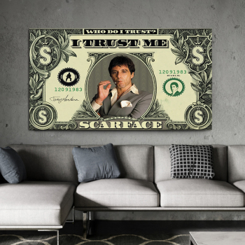 Luxury hotel living room wall decor 3D painting, USD dollar abstract portrait artwork printing canvas painting