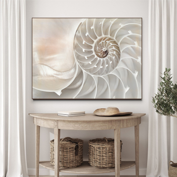 Nordic modern style OEM trumpet shell home hotel wall decoration printing canvas painting