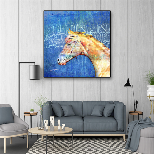 Hot Selling Wall Art Horse Canvas Painting, Horse Printed Canvas Painting For Home Decoration