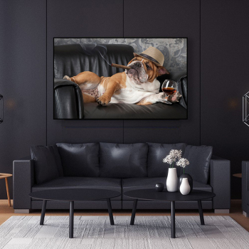 OEM&ODM design pet dog picture living room bedroom wall decorative canvas digital decorative painting