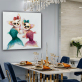 Modern Art Paintings Abstract Oil Handmade Acrylic Cat fish Animals Wall Picture Home Decor Painting